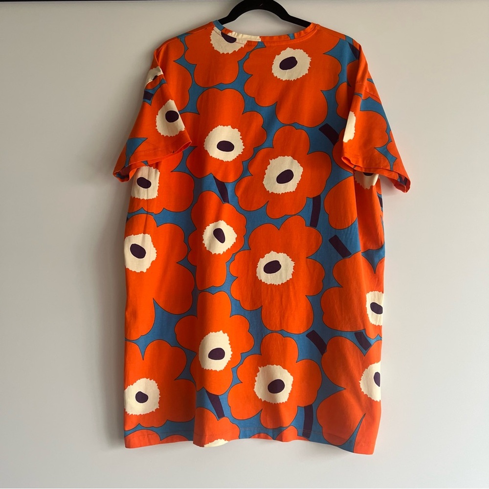 Marimekko Punkti Unikko Long Cotton Tunic T Shirt Size Large (L) - Picture 6 of 12